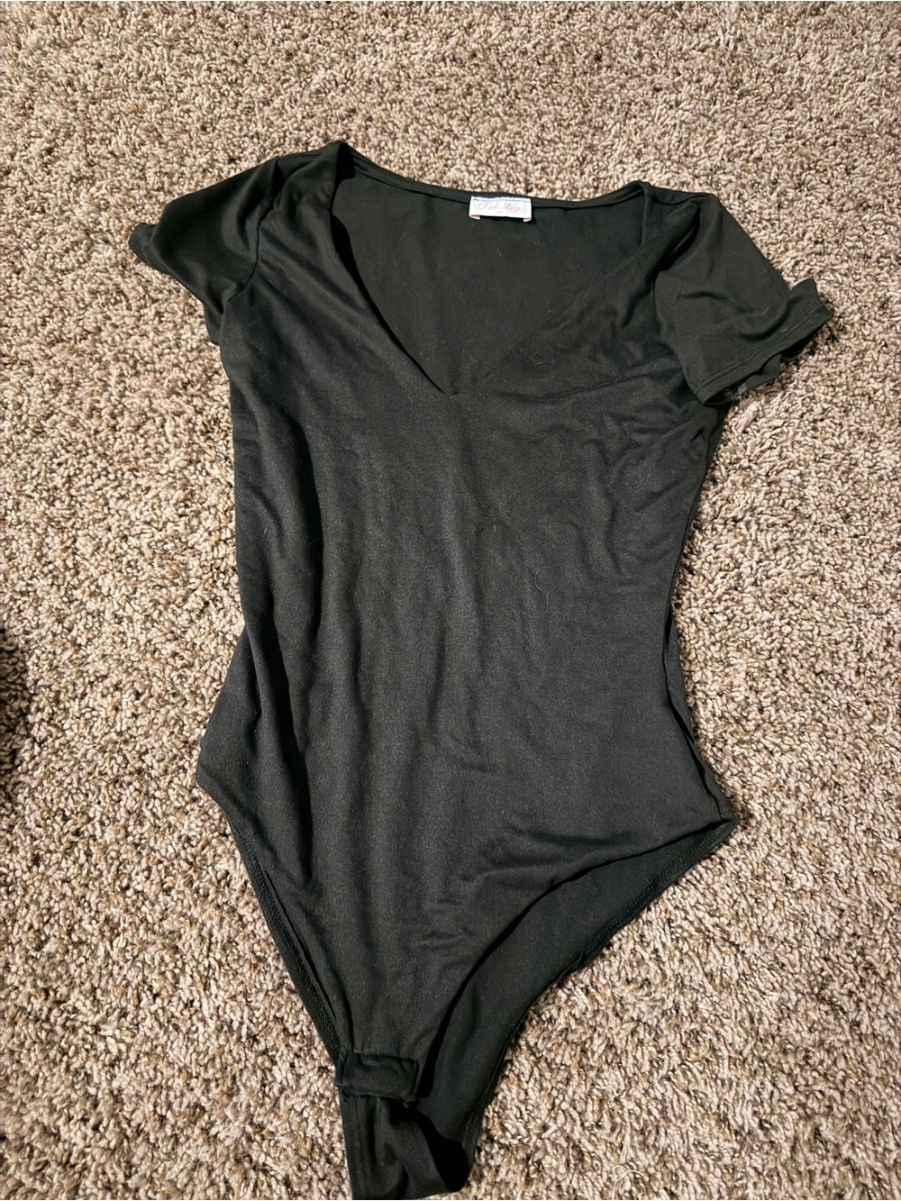 Pink Lily Black Scoop Neck Top